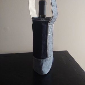 Lands' End Denim Wine Carrier
